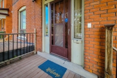 Buda 2 Lovely bedroom apartment entrance patio and door.