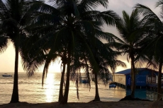 The Palapa House is facing east for a spectacular sunrise and view of the Caribbean Ocean right on the beach in San Pedro.